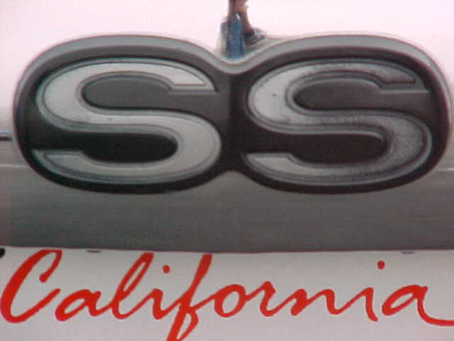 The ss california logo on a car.